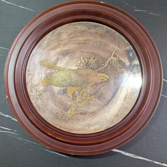 Reed & Barton Limited Edition Audubon Red-Shouldered Hawk Decorative Wall Plate - Picture 2 of 8